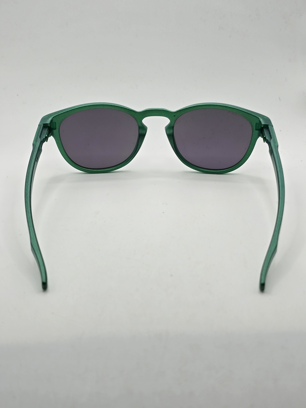 Oakley Latch Green Round Frame Sunglasses with Mirrored Lenses - Picture 6 of 7